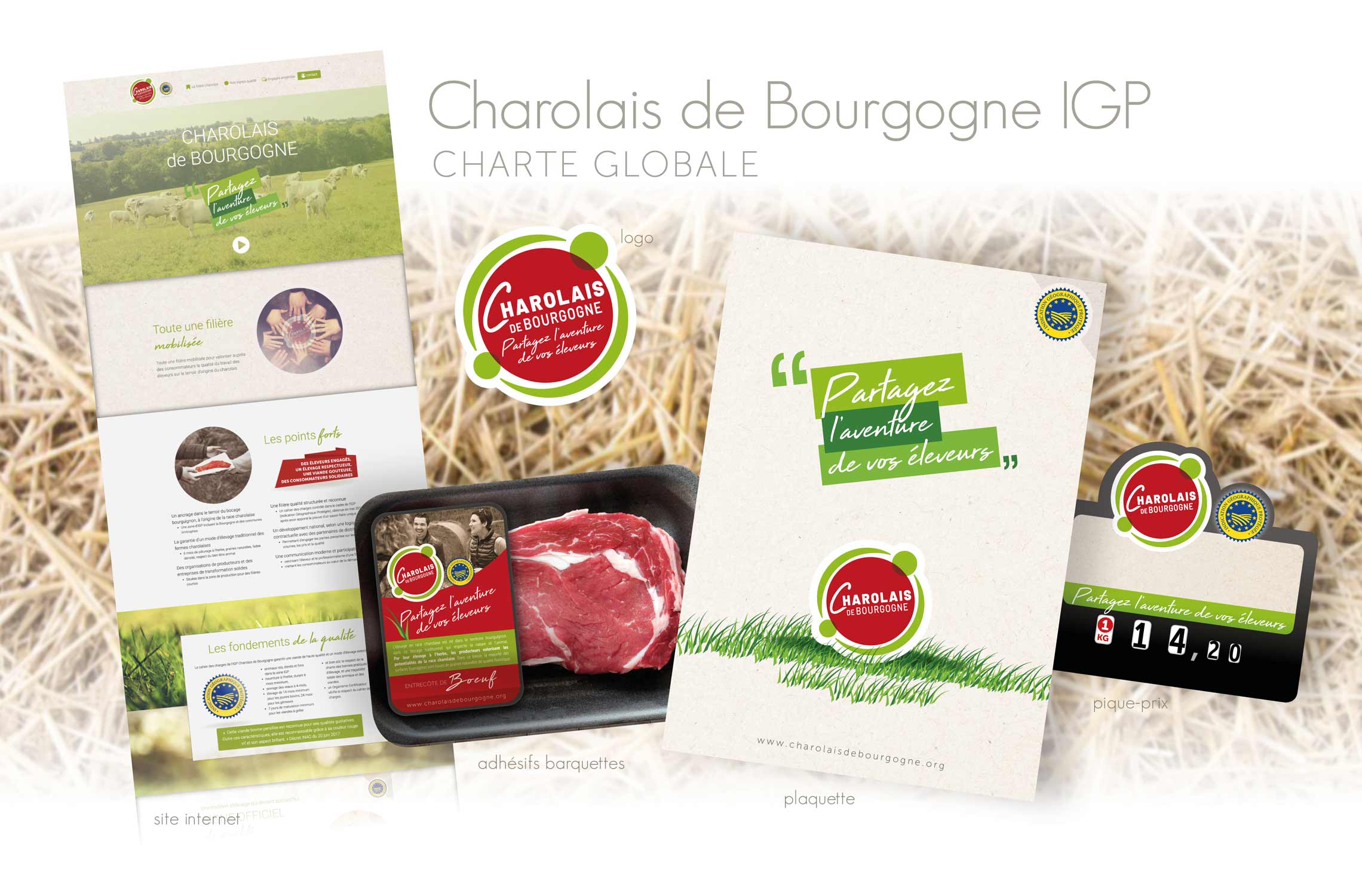 refont de la communication Charolais Bourgogne suite à l'acquisition d'un nouveau label